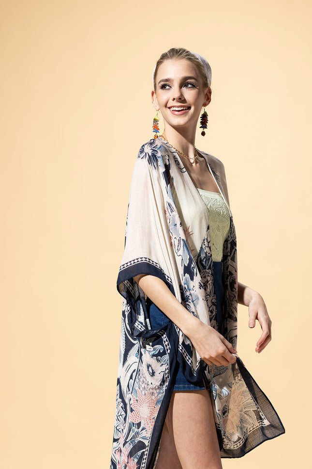Serene Mandala Drift Kimono