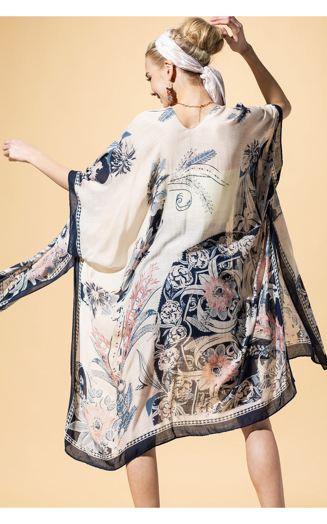 Serene Mandala Drift Kimono
