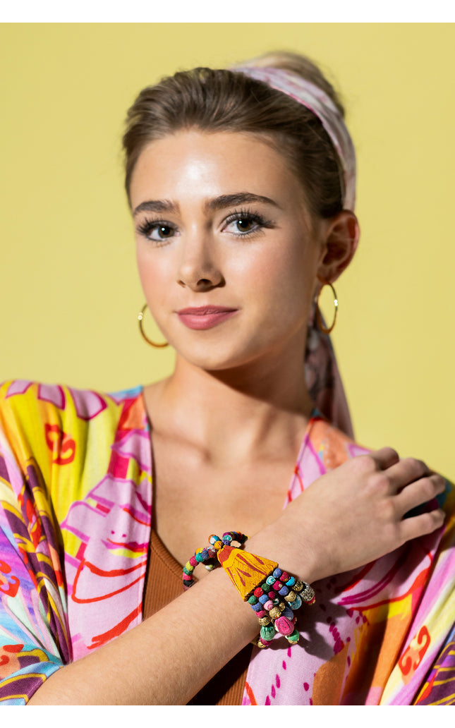 Rainbow Radiance Beaded Bracelet