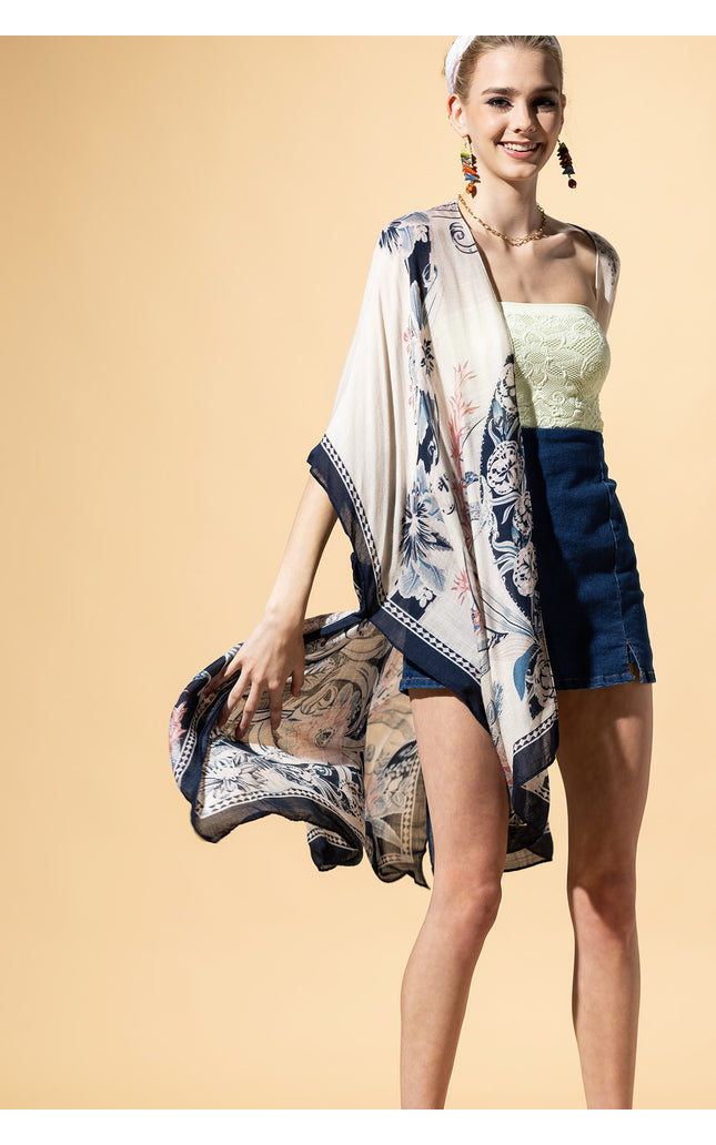 Serene Mandala Drift Kimono