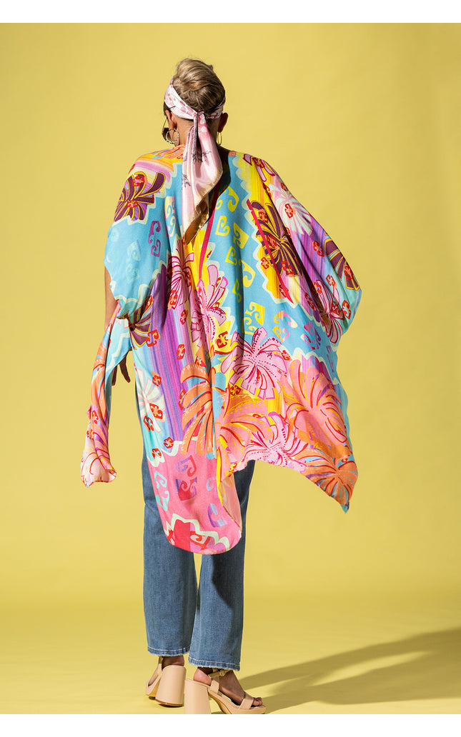 Vibrant Oasis Ombre Kimono