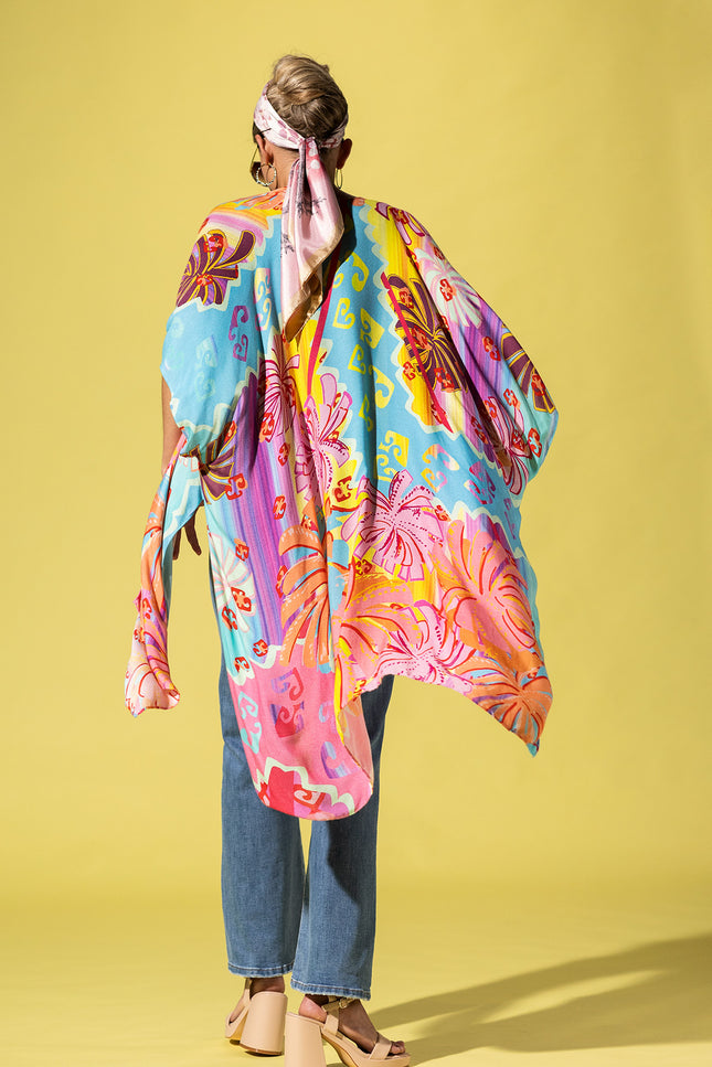 Vibrant Oasis Ombre Kimono