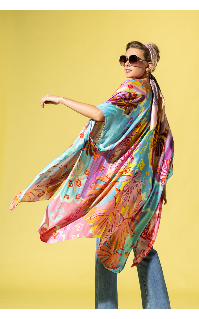 Vibrant Oasis Ombre Kimono