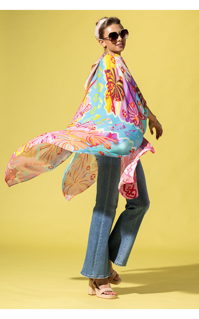 Vibrant Oasis Ombre Kimono