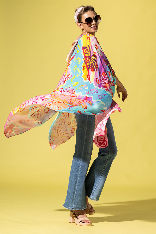 Vibrant Oasis Ombre Kimono
