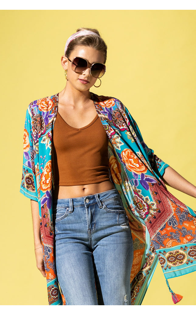 Western Paisley Breeze Kimono