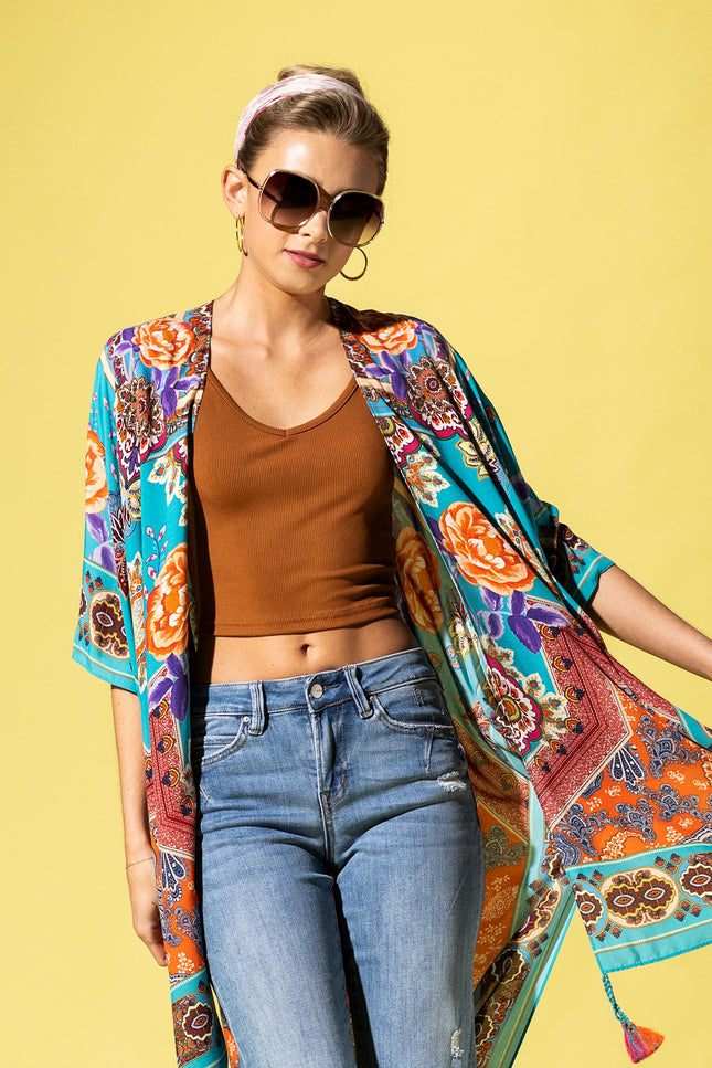 Western Paisley Breeze Kimono