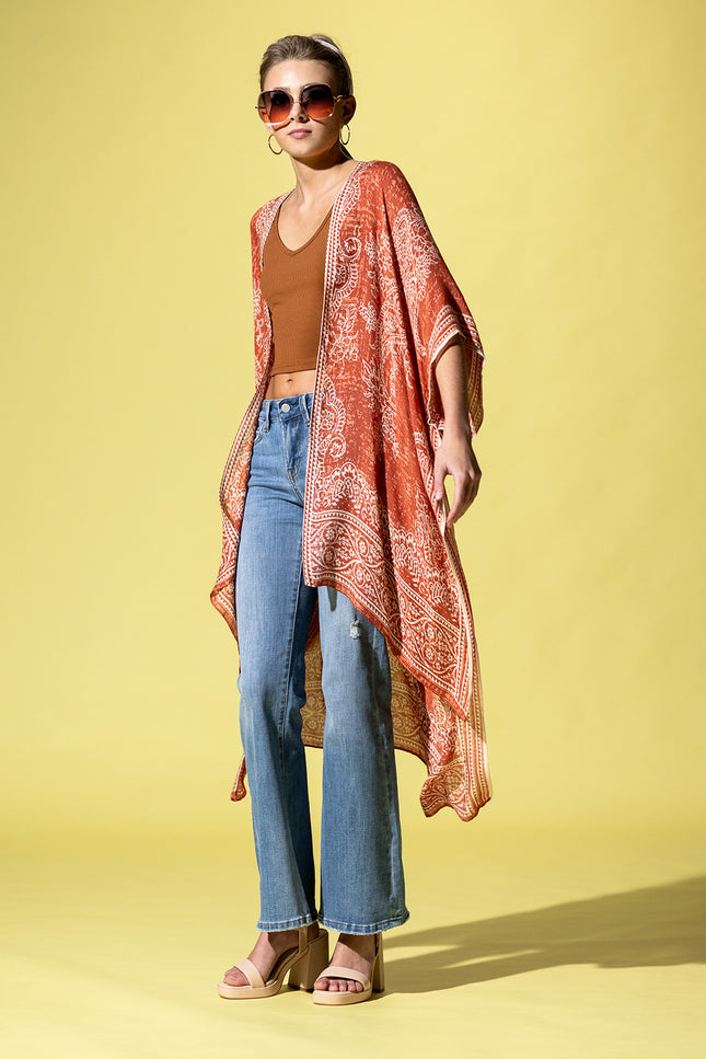 Vibrant Paisley Whispers Kimono