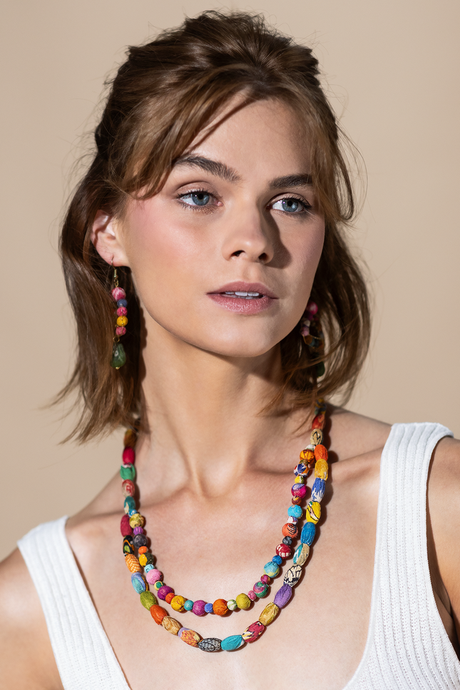 Double Delight Beaded Necklace