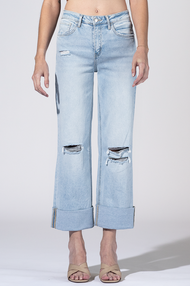 Kansas Cuff High Rise Jeans