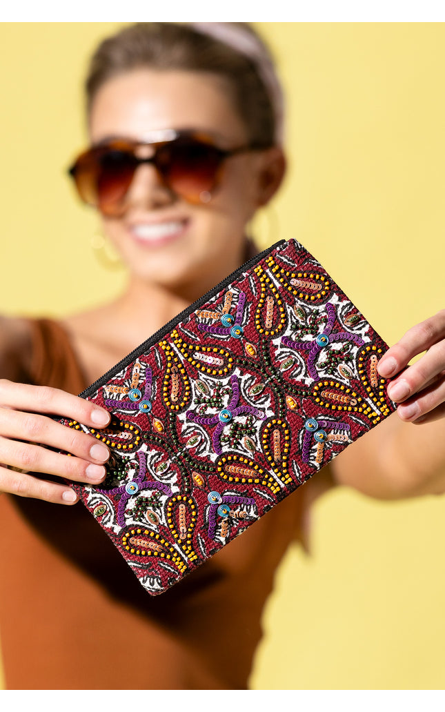 Blossom Beadwork Clutch