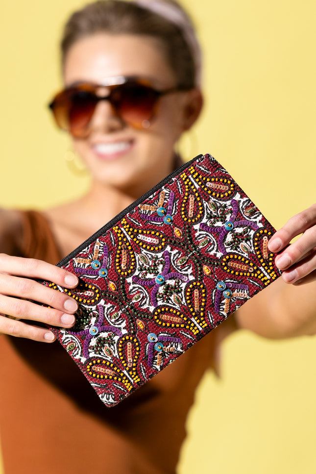 Blossom Beadwork Clutch