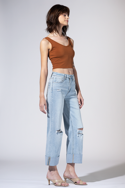 Kansas Cuff High Rise Jeans