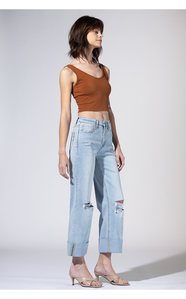 Kansas Cuff High Rise Jeans
