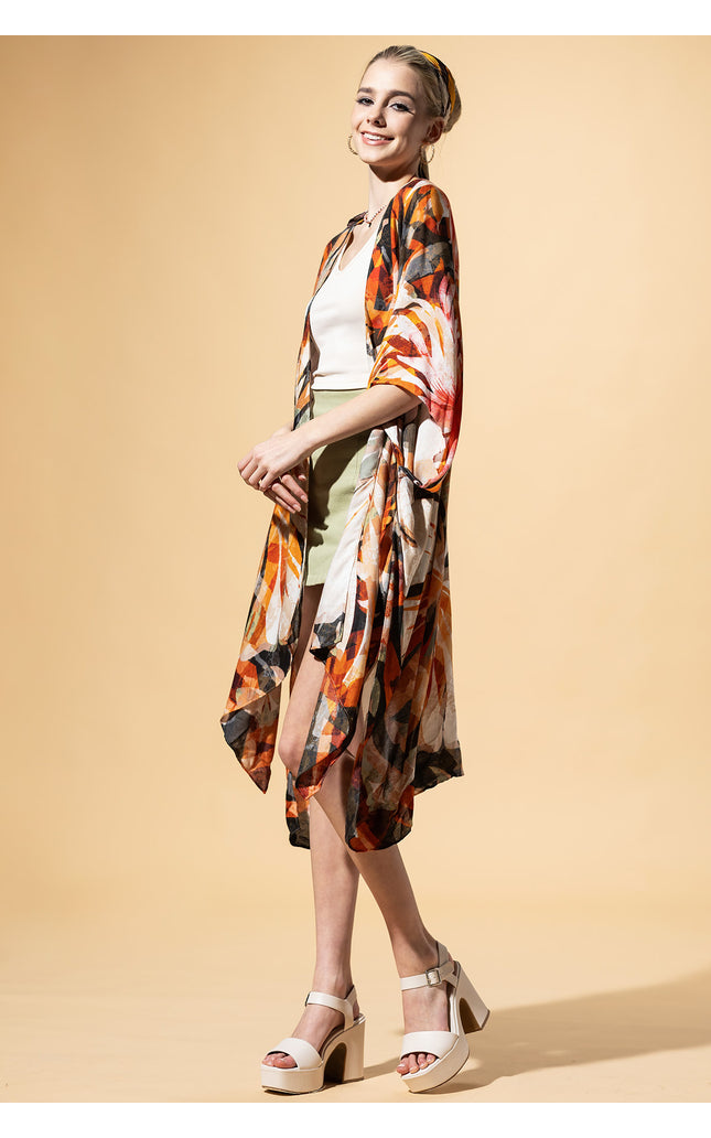 Autumn Hues Gradient Kimono