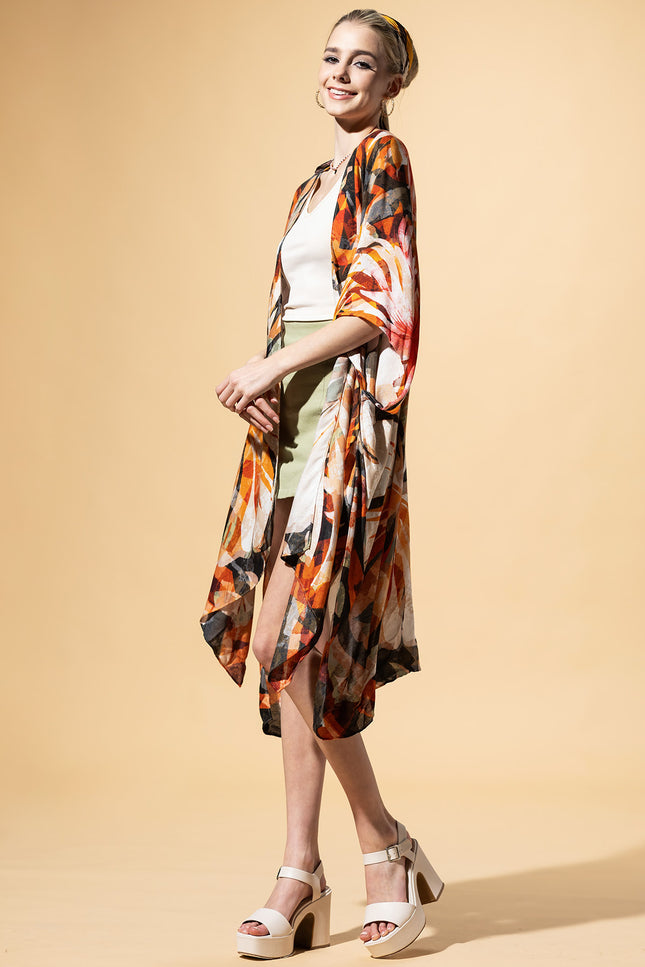 Autumn Hues Gradient Kimono