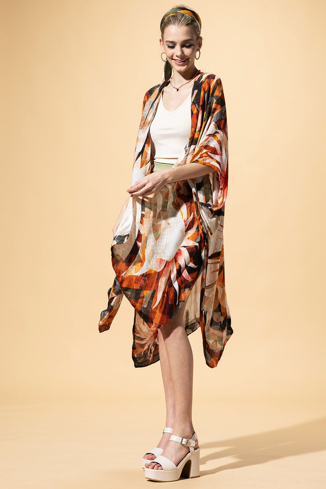 Autumn Hues Gradient Kimono