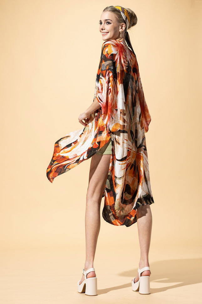 Autumn Hues Gradient Kimono