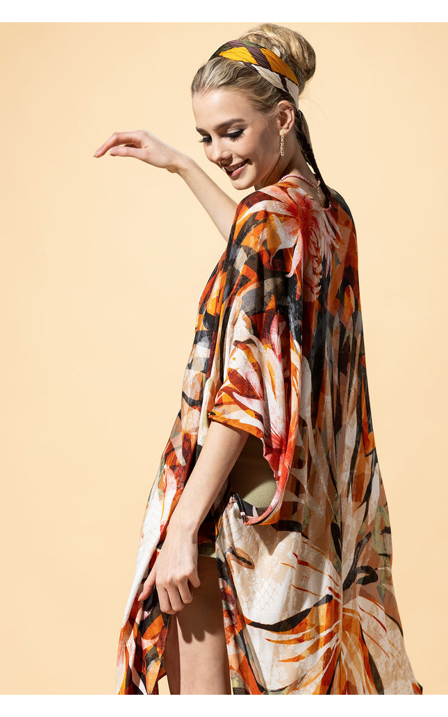 Autumn Hues Gradient Kimono