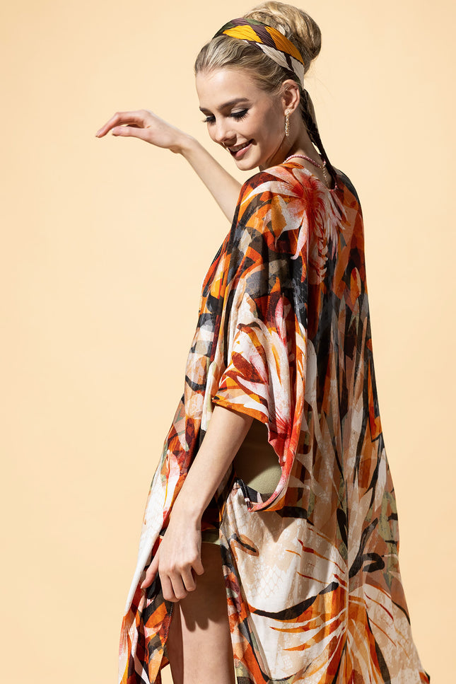 Autumn Hues Gradient Kimono