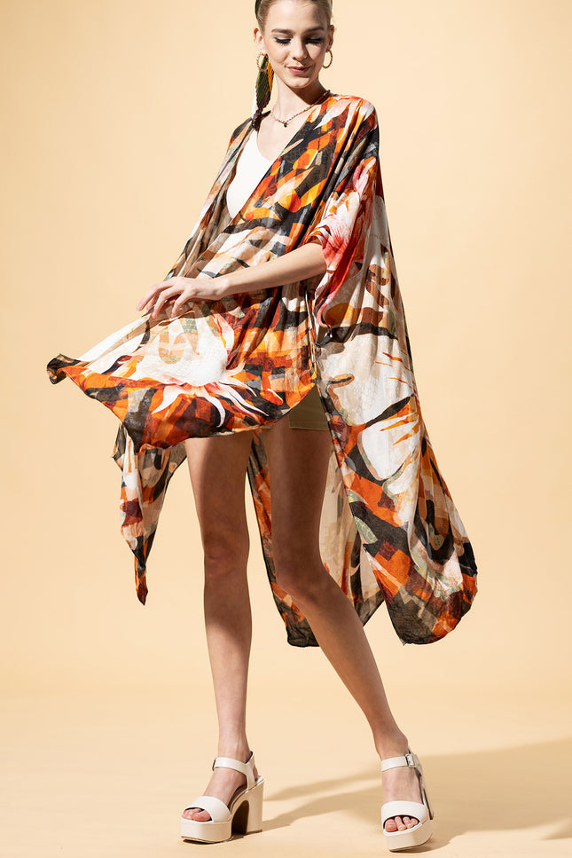Autumn Hues Gradient Kimono