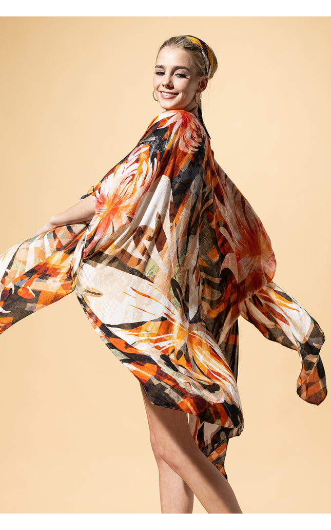 Autumn Hues Gradient Kimono