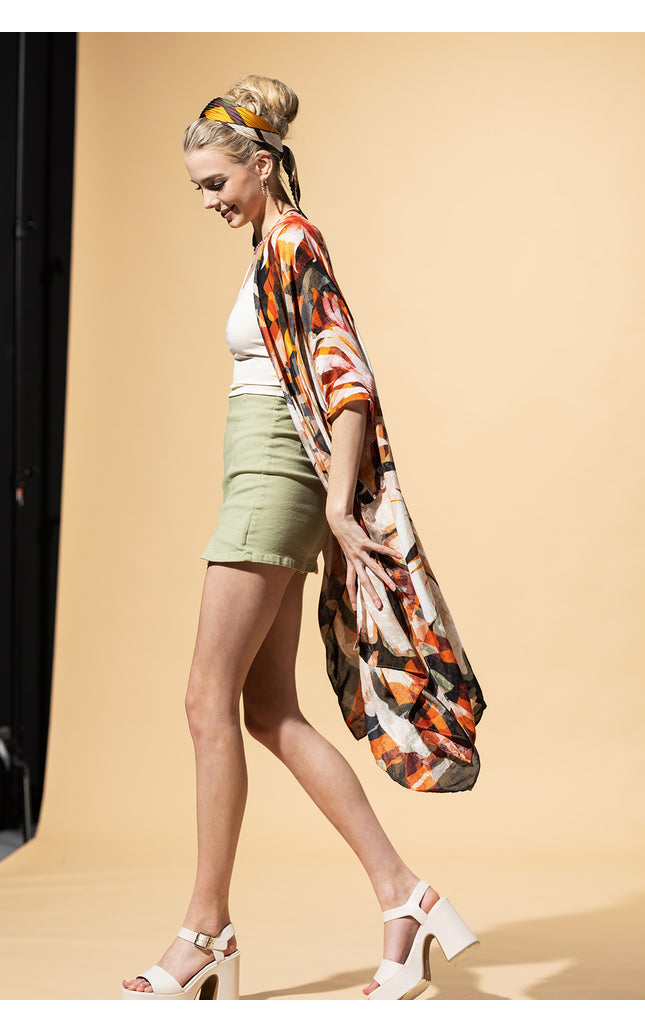 Autumn Hues Gradient Kimono