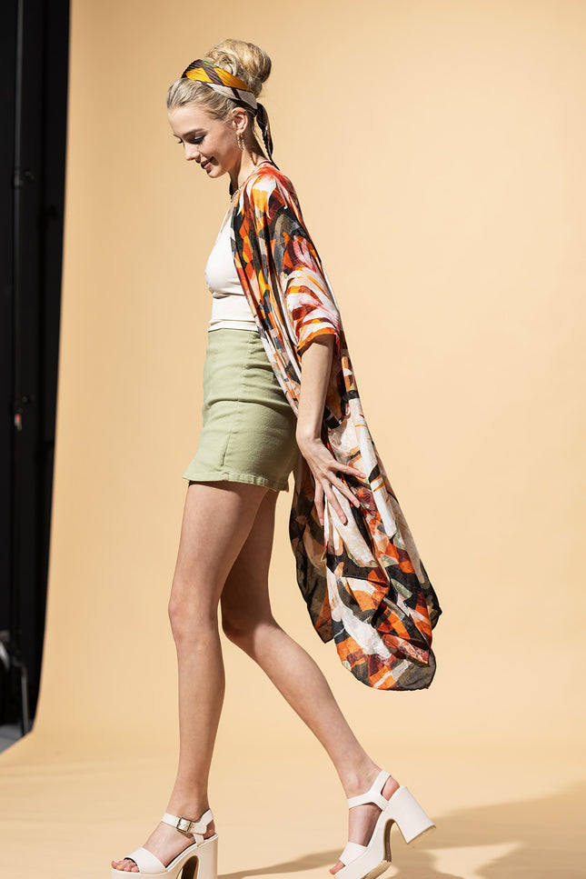Autumn Hues Gradient Kimono