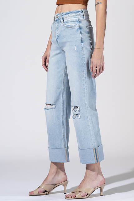 Kansas Cuff High Rise Jeans