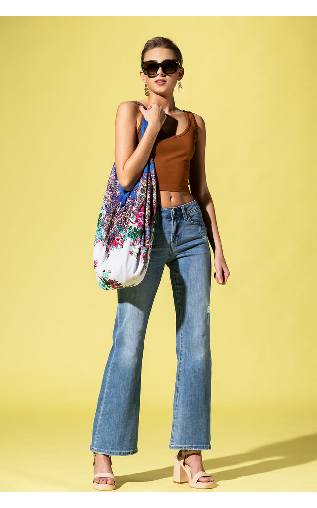 Paisley Rose Hobo Bag