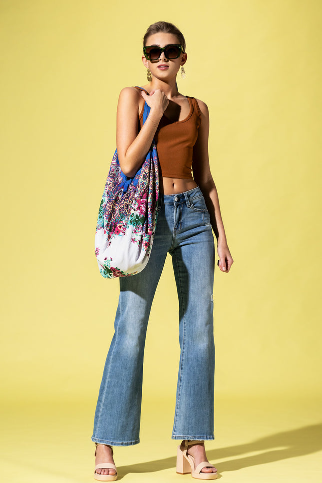 Paisley Rose Hobo Bag