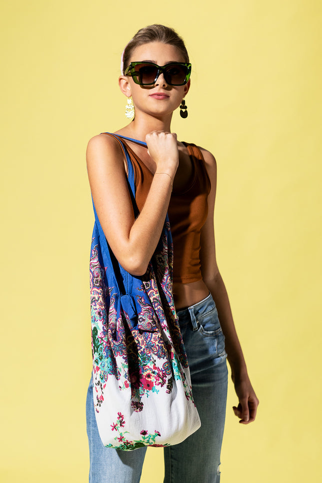 Paisley Rose Hobo Bag