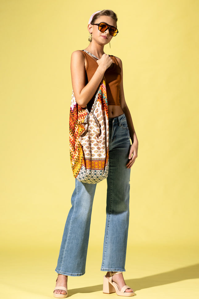 Paisley Panorama Hobo Bag