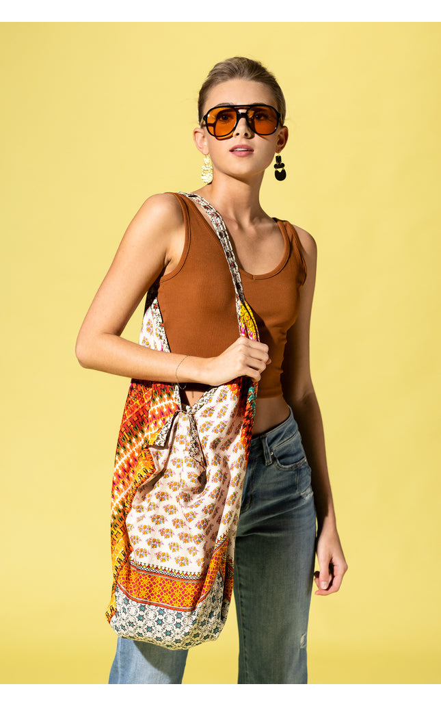 Paisley Panorama Hobo Bag