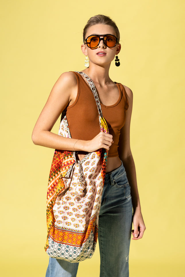 Paisley Panorama Hobo Bag
