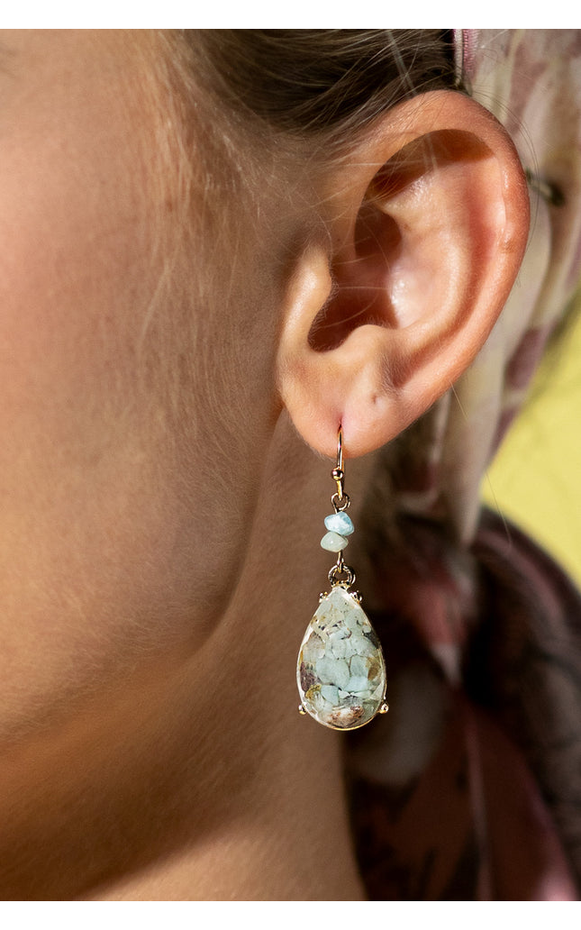 Golden Meadow Teardrop Earrings