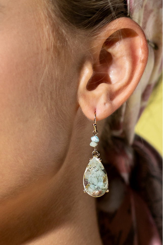Golden Meadow Teardrop Earrings