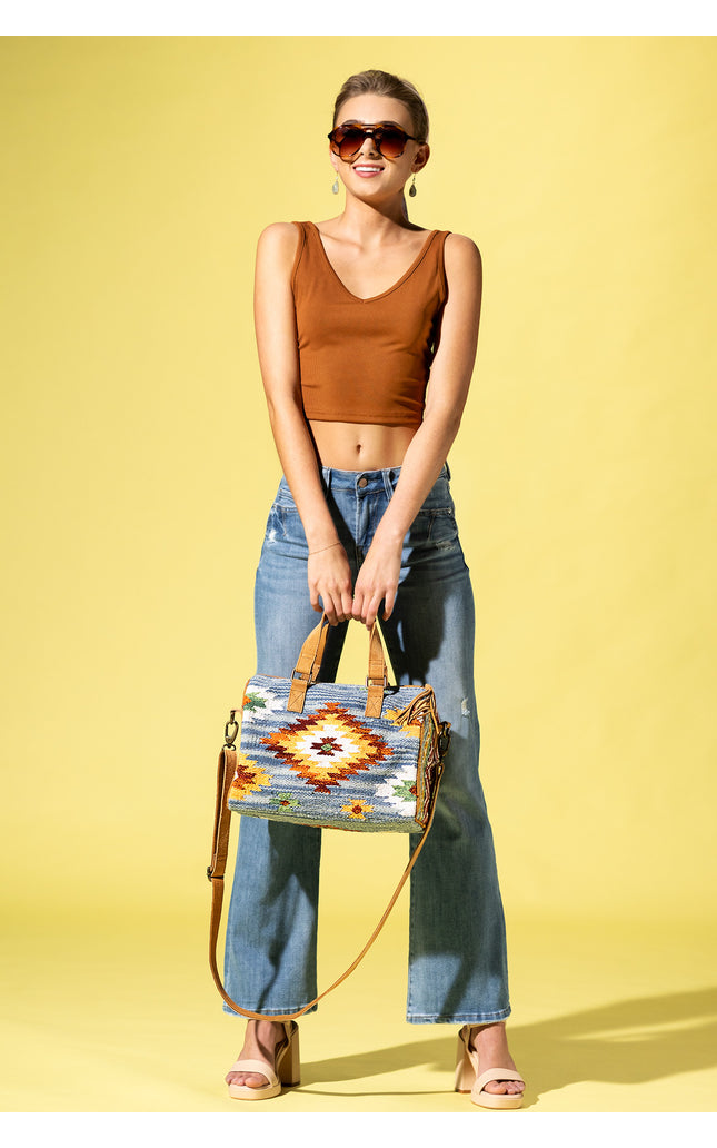 Denim Dusk Boston Bag