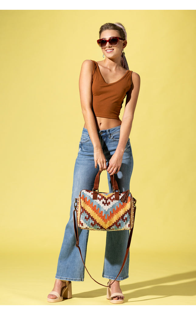 Earthy Elegance Boston Bag