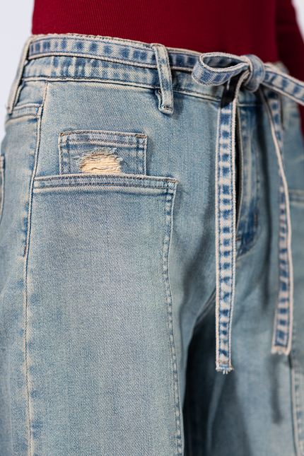 Hudson Fade Utility Wide Leg Jeans