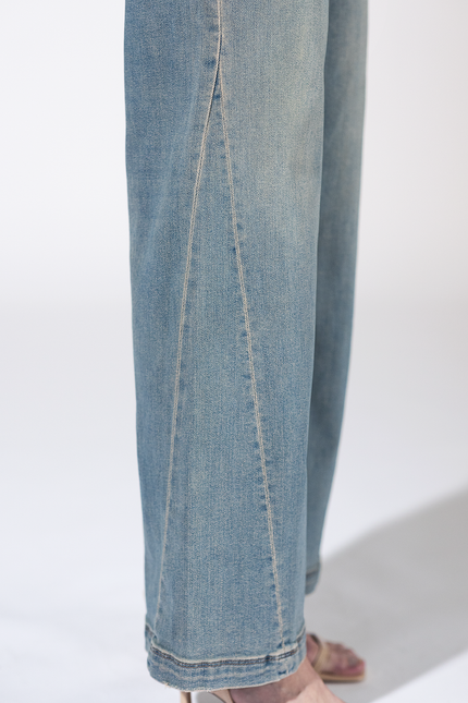 Hudson Fade Utility Wide Leg Jeans