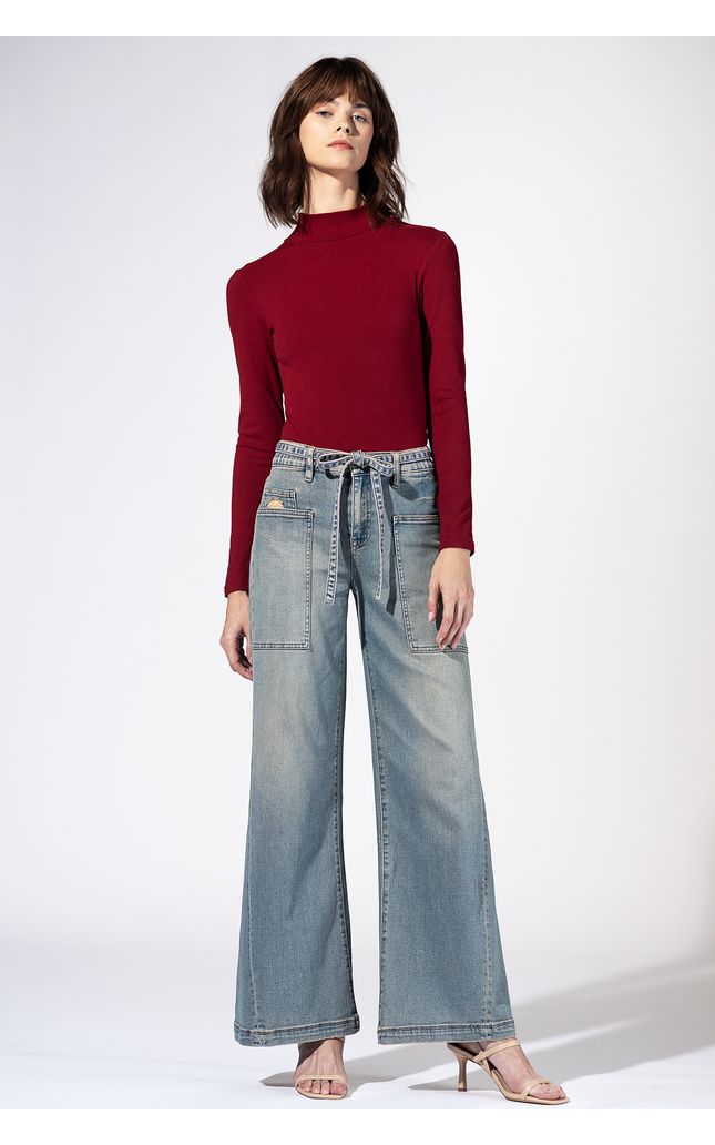 Hudson Fade Utility Wide Leg Jeans