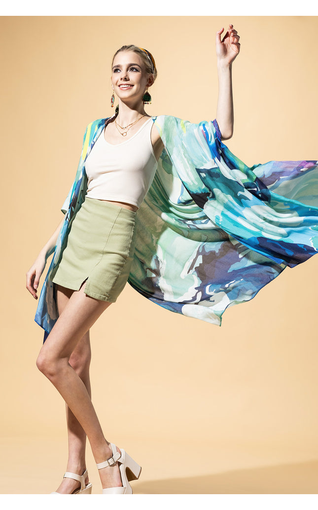 Aquaflora Elegance Kimono