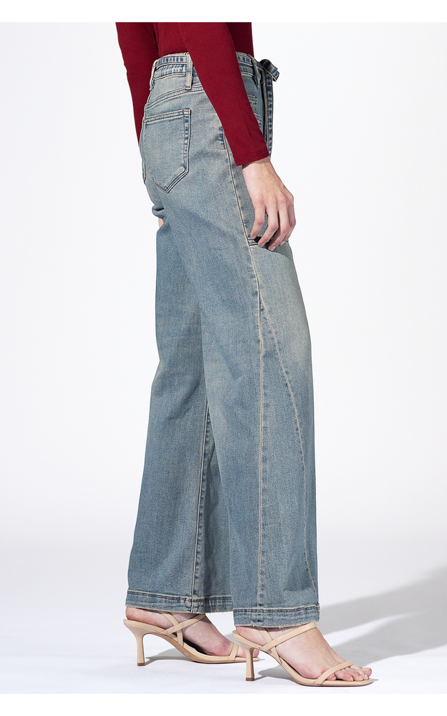 Hudson Fade Utility Wide Leg Jeans