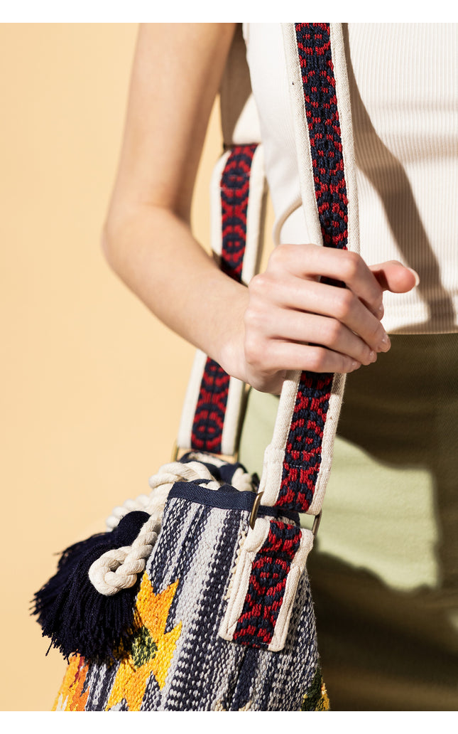 Denim Tassel Crossbody