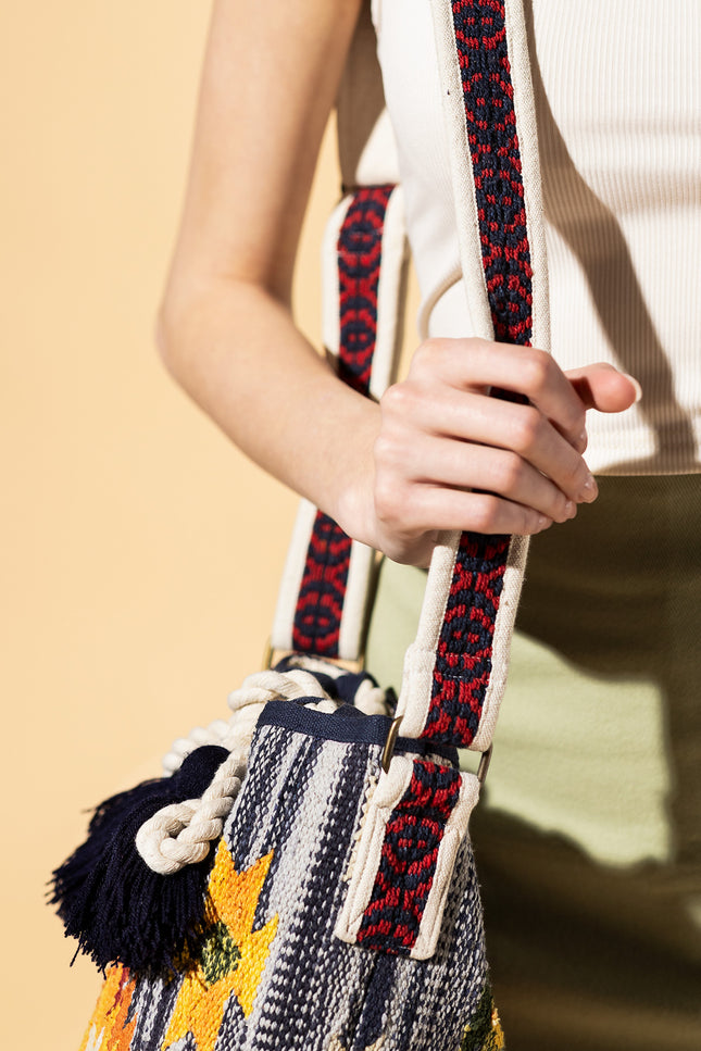 Denim Tassel Crossbody