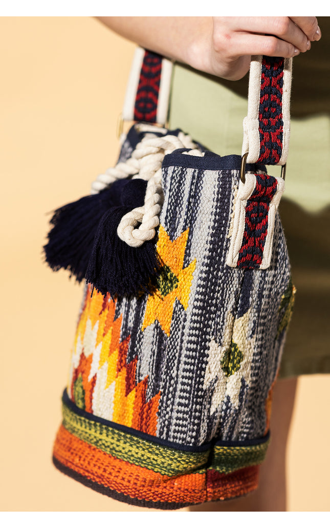 Denim Tassel Crossbody