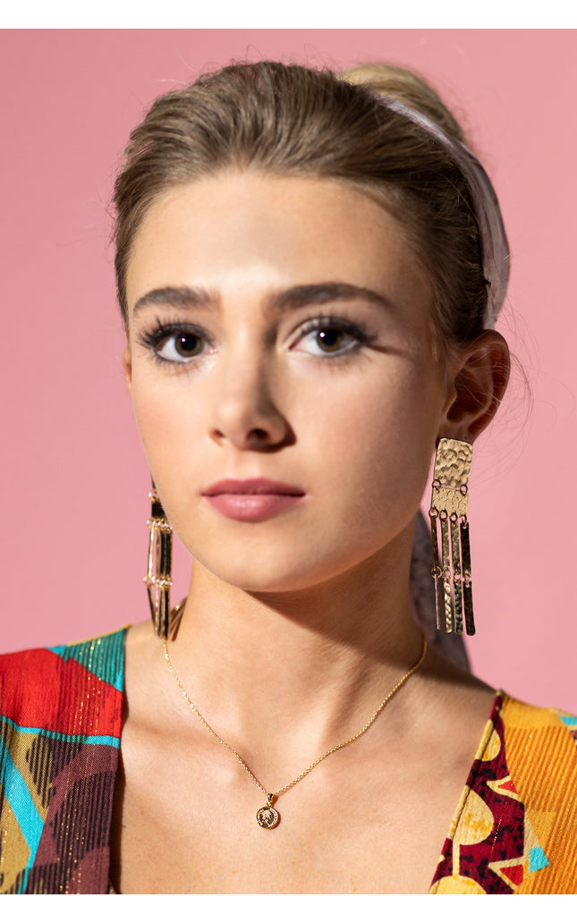 18K Gold Plated Roman Coin Pendant Necklace