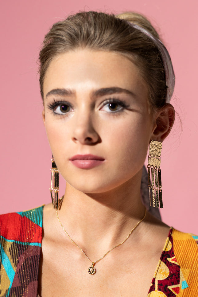18k gold-plated Roman Coin Pendant Necklace