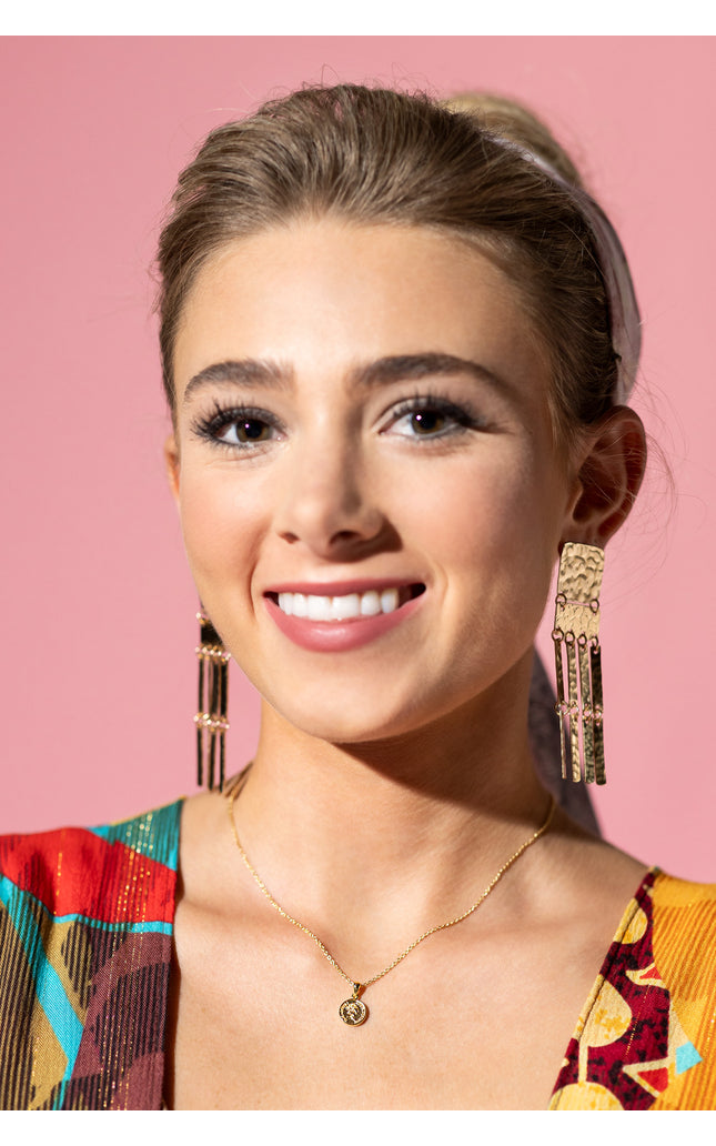 18K Gold Plated Roman Coin Pendant Necklace